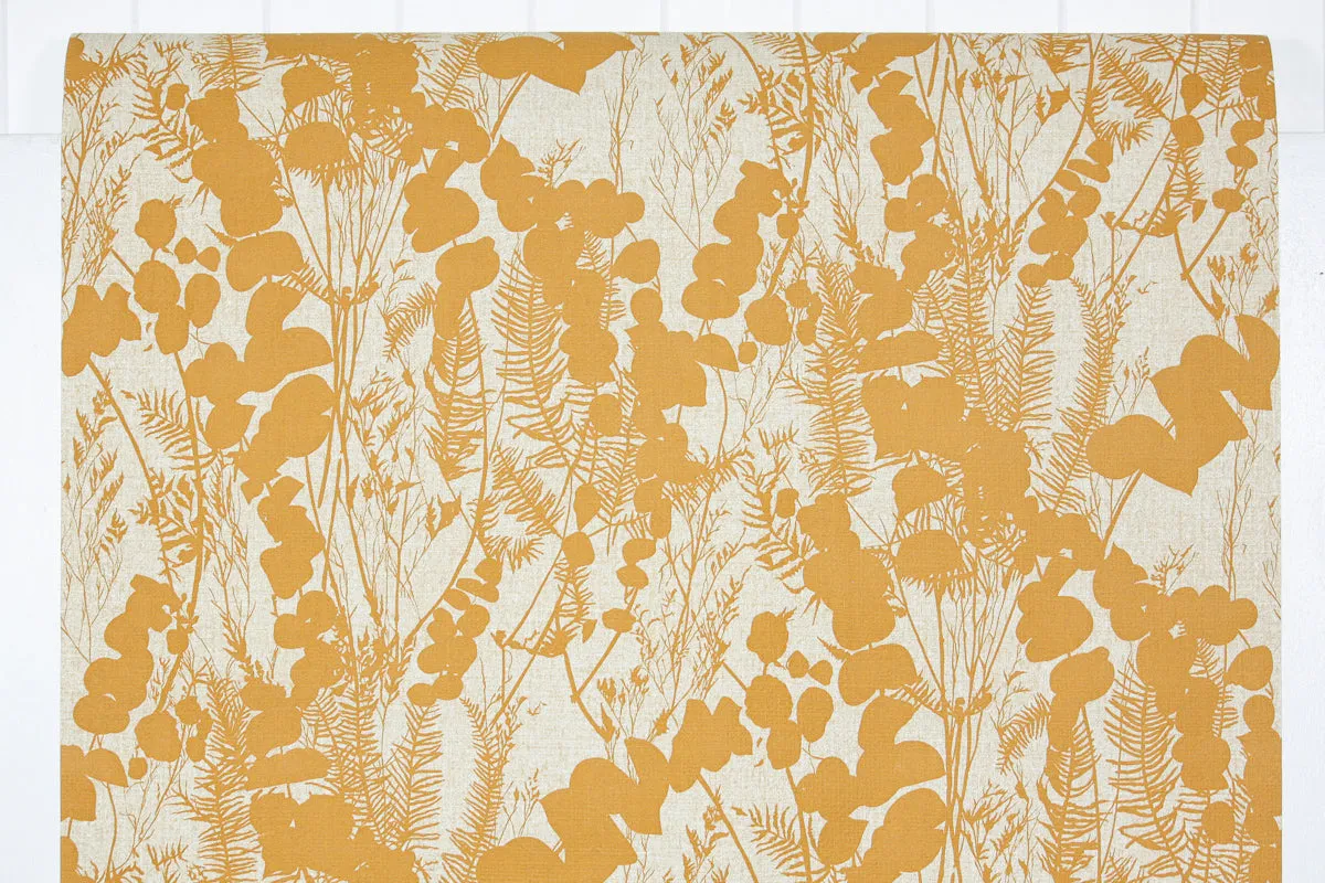 1970s Floral Vinyl Vintage Wallpaper