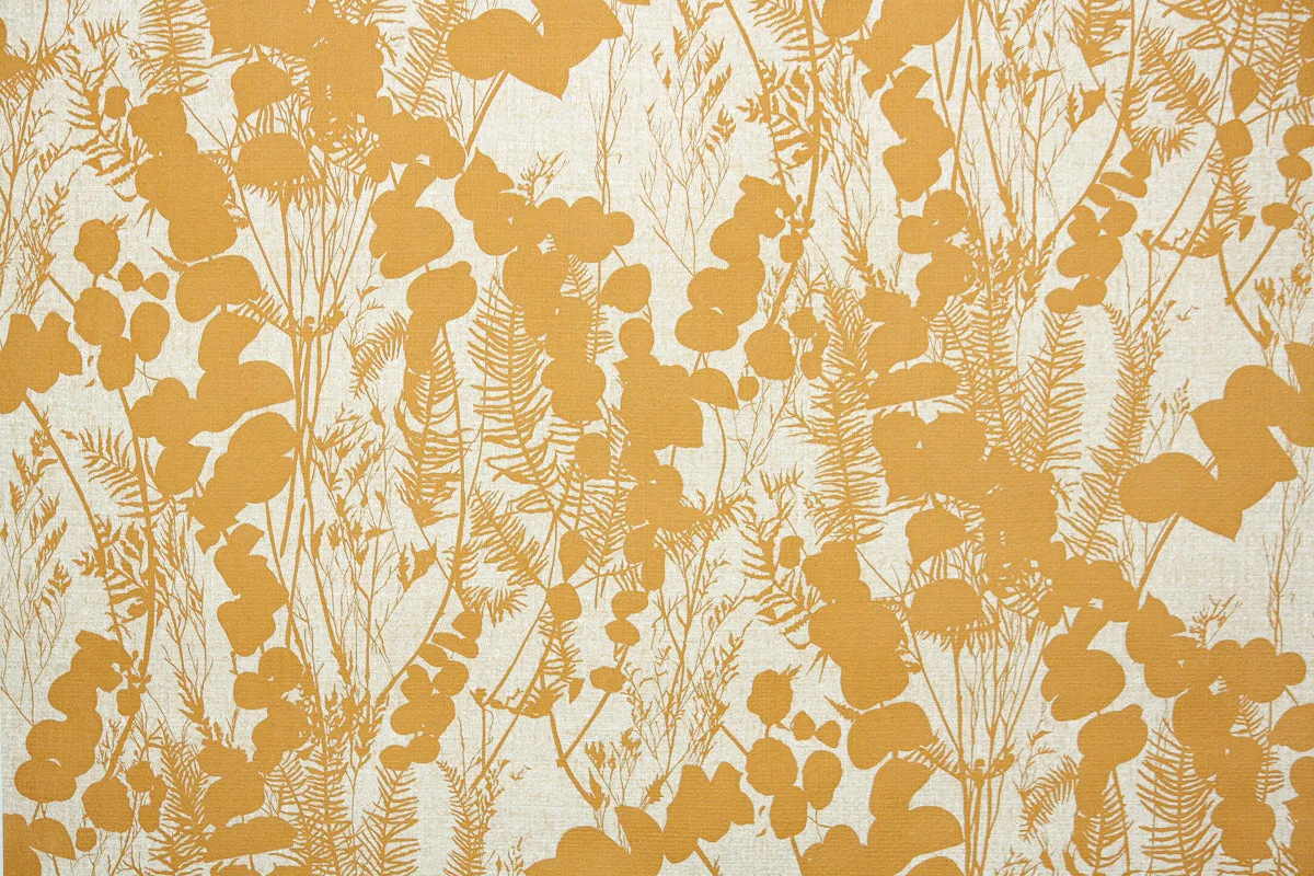 1970s Floral Vinyl Vintage Wallpaper