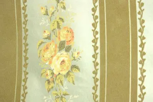 1970s Vintage Flock Wallpaper
