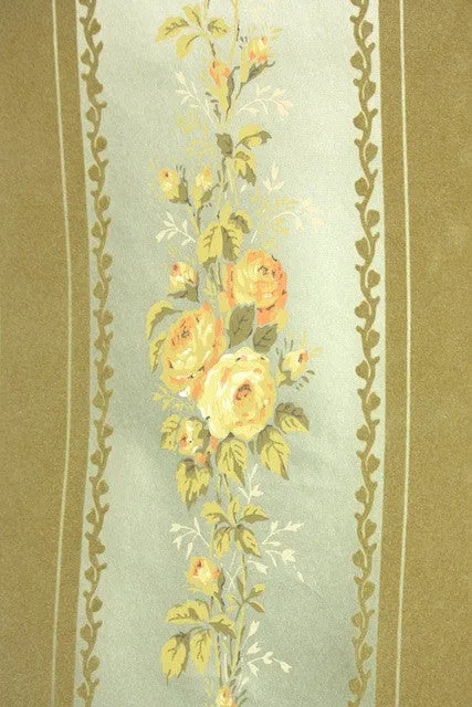 1970s Vintage Flock Wallpaper