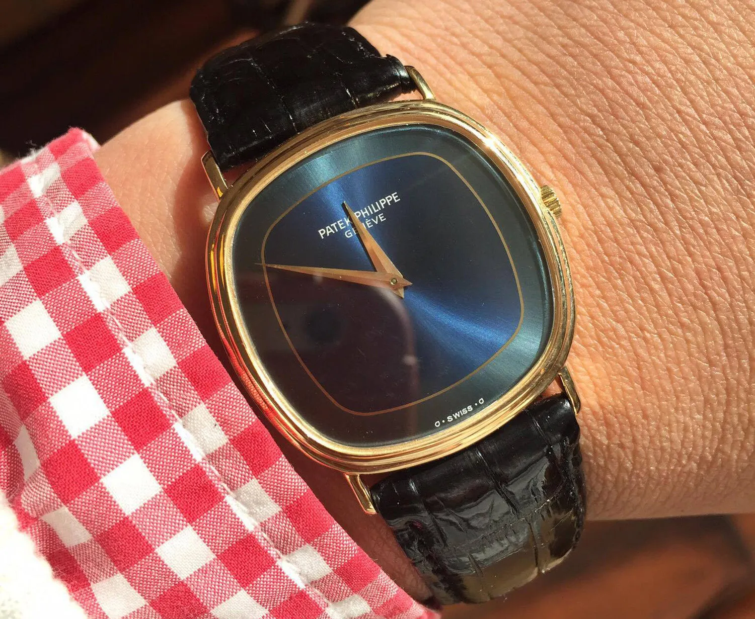 1978 PATEK PHILIPPE GOLDEN ELLIPSE REF.3862 TO-TONE DIAL RARE