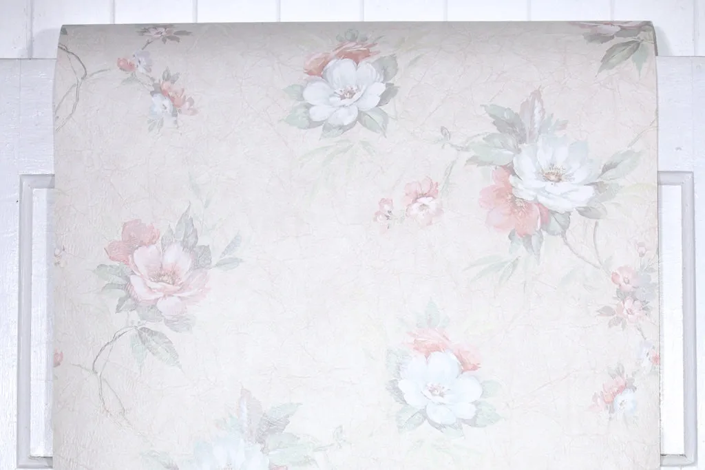 1980s Floral Vintage Wallpaper