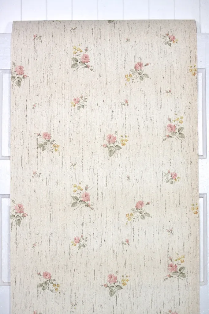 1980s Floral Vintage Wallpaper