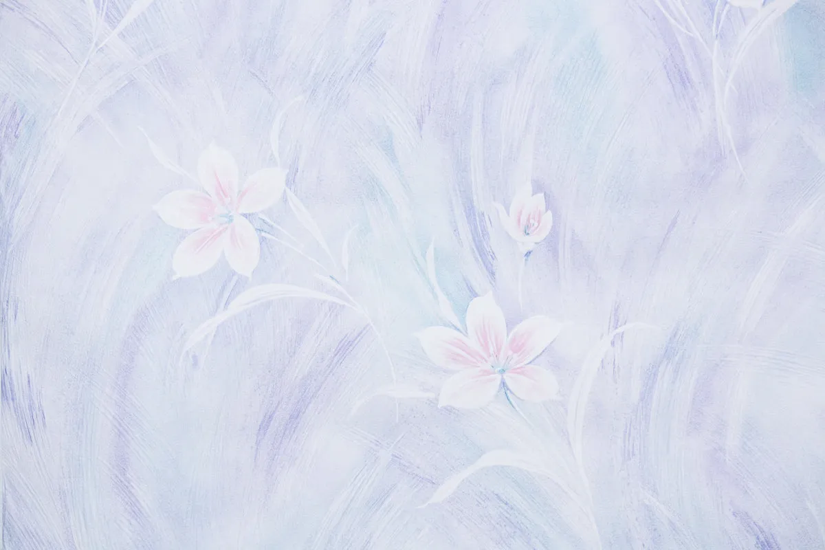 1980s Floral Vintage Wallpaper