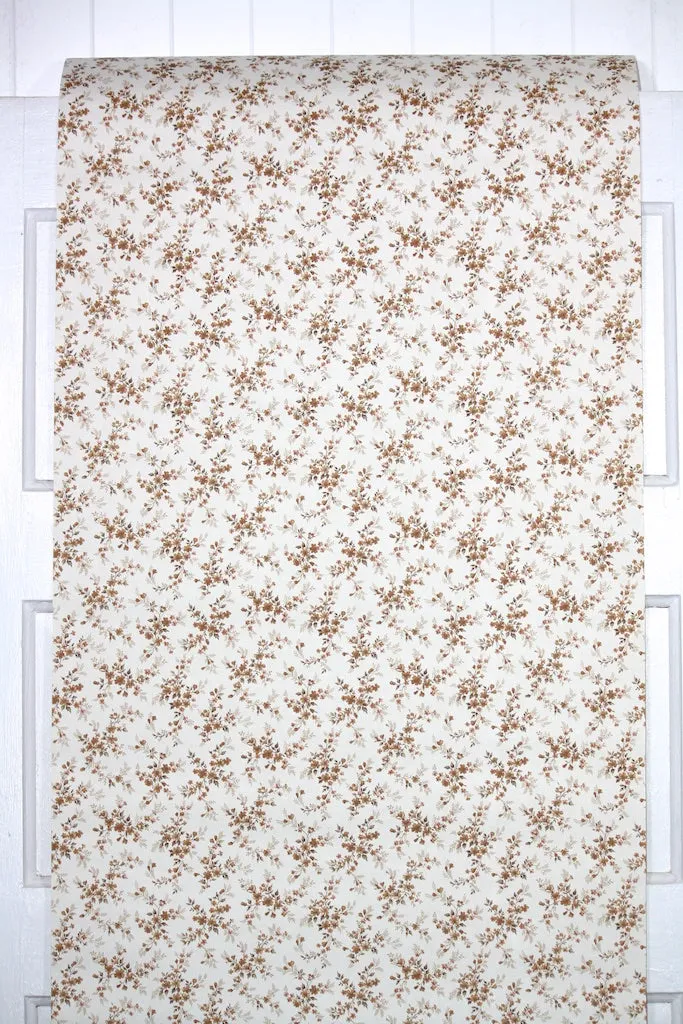 1980s Floral Vintage Wallpaper