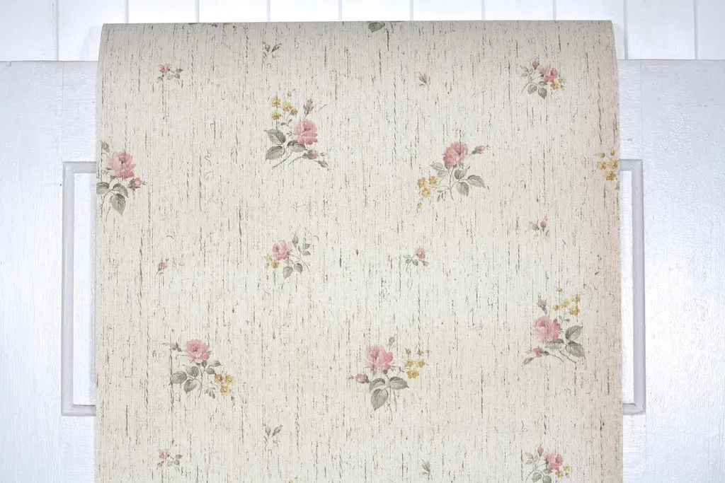 1980s Floral Vintage Wallpaper