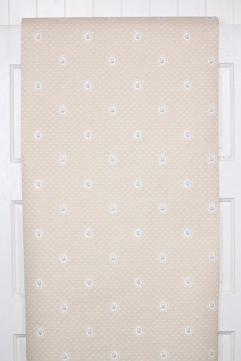 1980s Floral Vintage Wallpaper