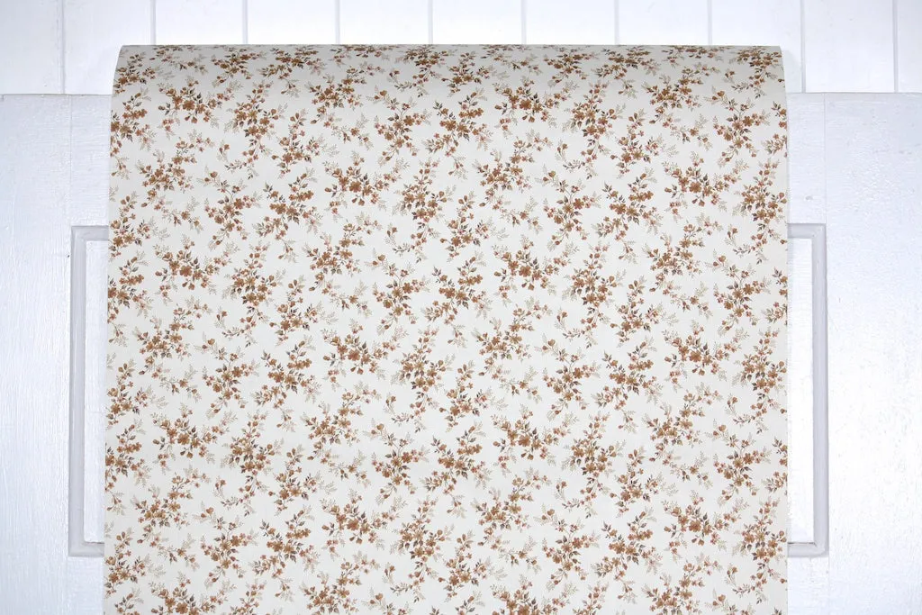 1980s Floral Vintage Wallpaper