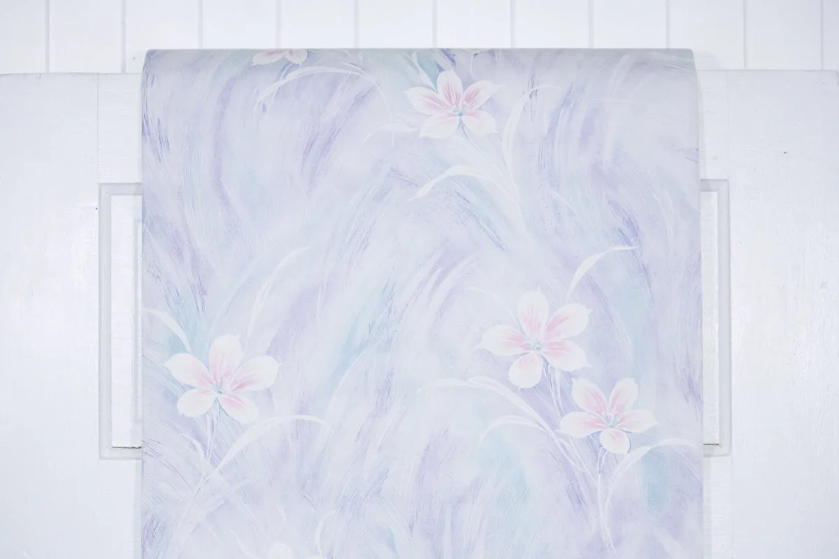 1980s Floral Vintage Wallpaper