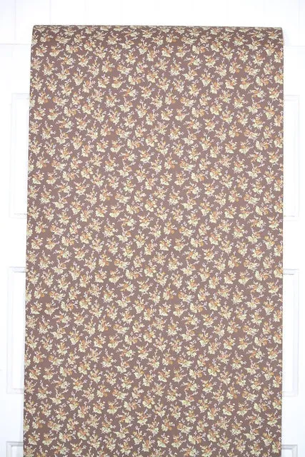 1980s Floral Vintage Wallpaper