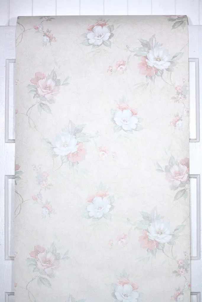 1980s Floral Vintage Wallpaper