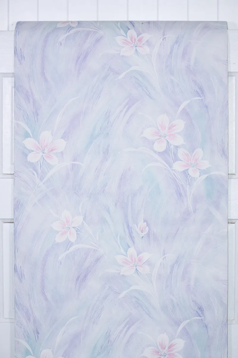 1980s Floral Vintage Wallpaper