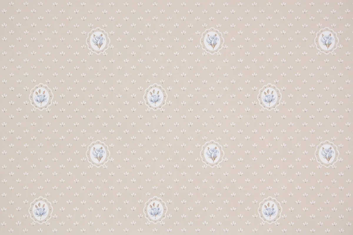 1980s Floral Vintage Wallpaper