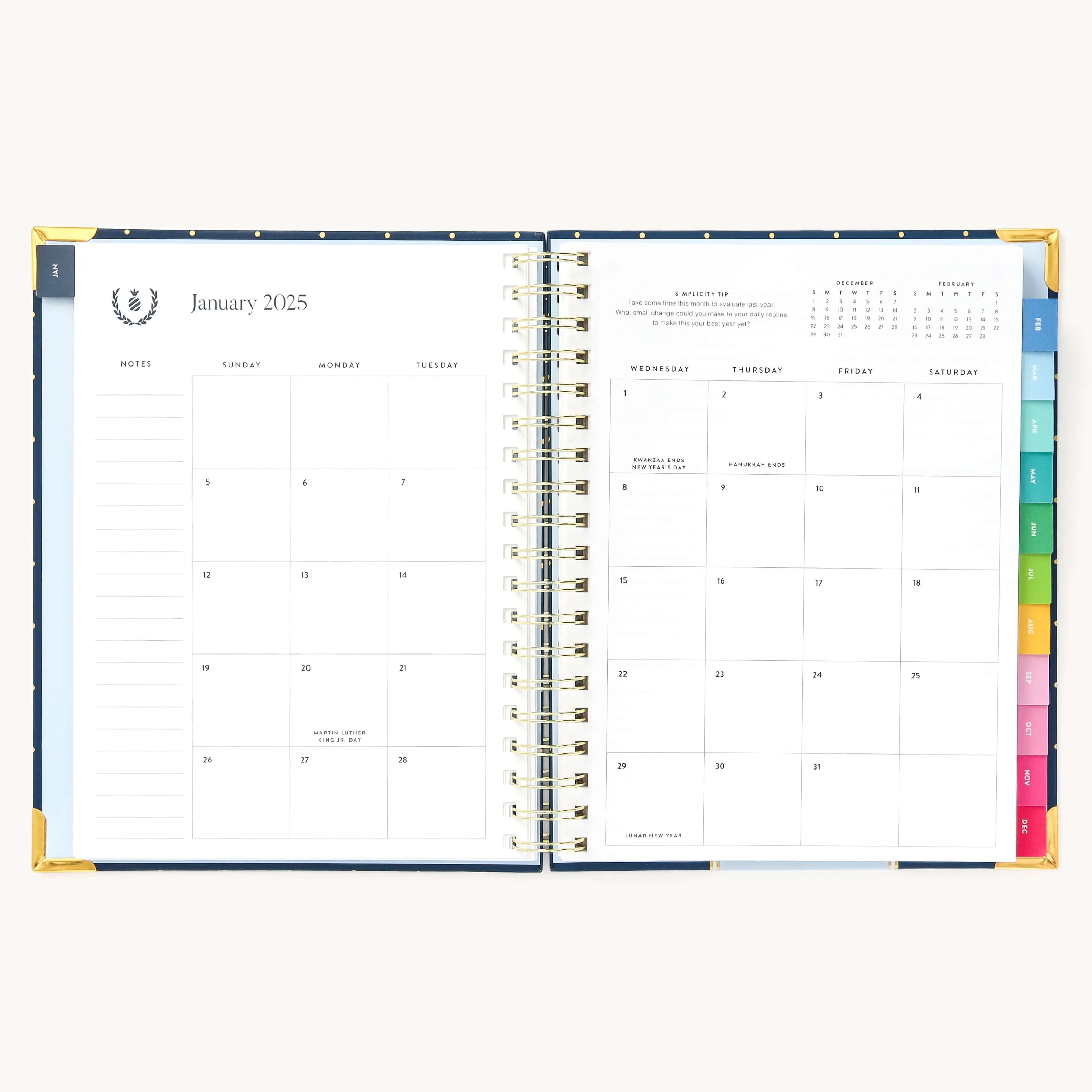 2025 Weekly Simplified Planner - Dainty Dot