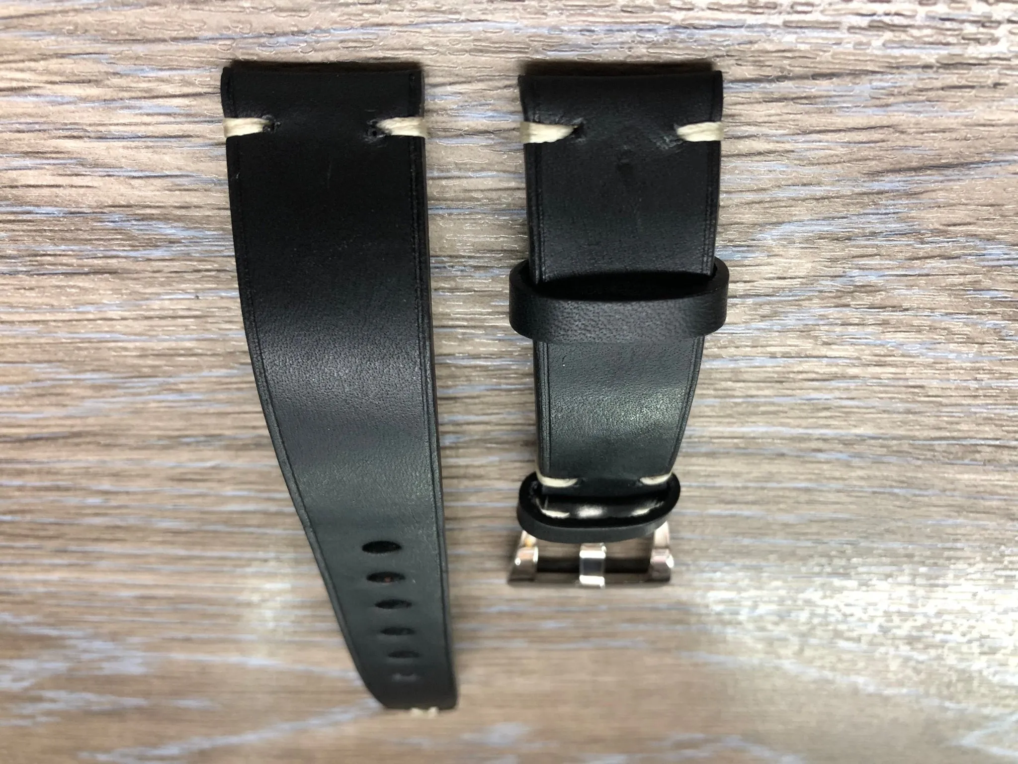22mm Watch Straps Leather, 20mm Black Bremont Leather Watch Bands, Mens Watch Wristbands, Personalise Gift Idea