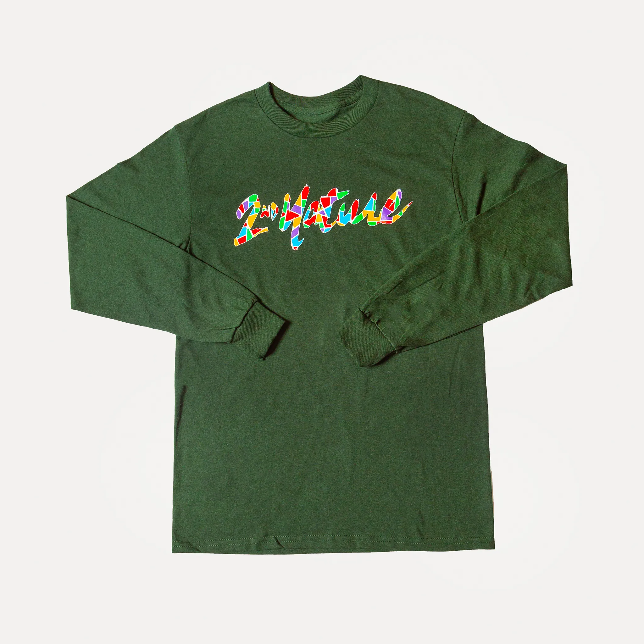 2nd Nature Mosaic Long Sleeve Tee Forest Green