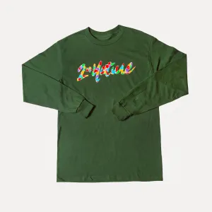 2nd Nature Mosaic Long Sleeve Tee Forest Green