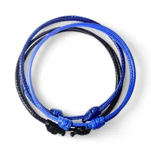3-Piece Wax Nylon Cord Bracelet Set - Colorful Trio