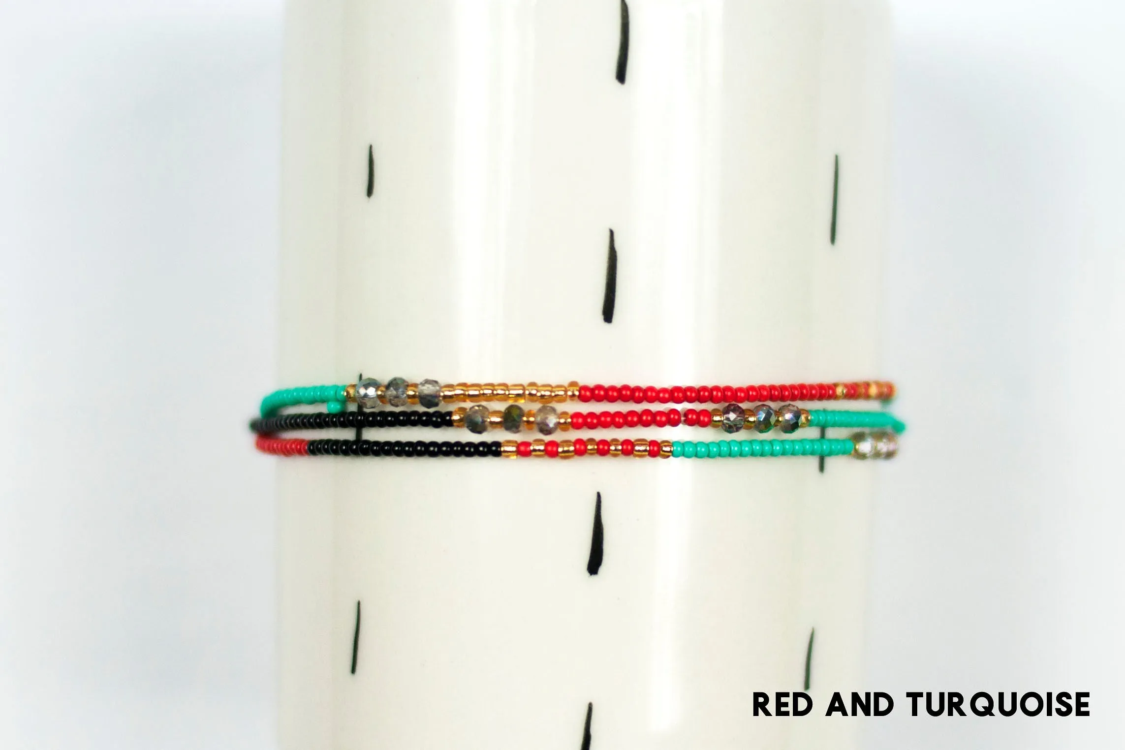 3 Strand Seed Bead Bracelet