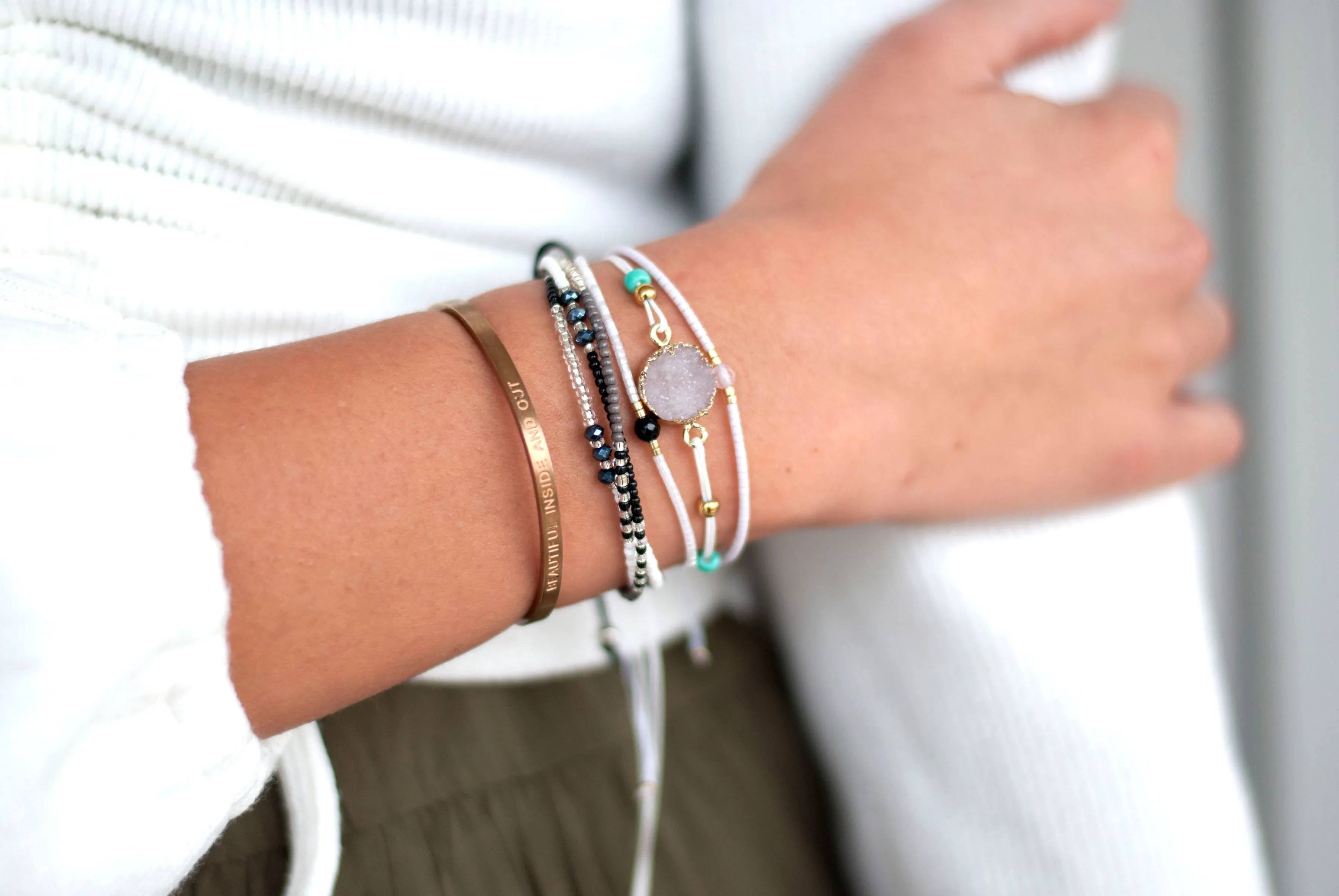 3 Strand Seed Bead Bracelet