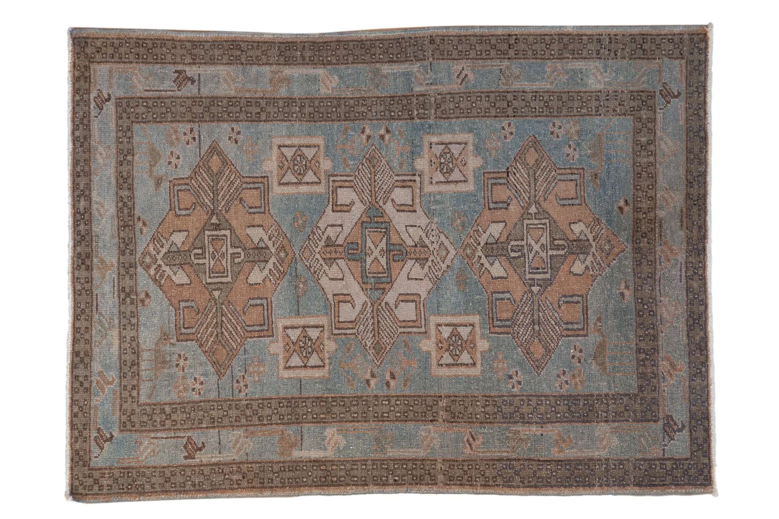 3.5x5 Vintage Distressed Hamadan Rug