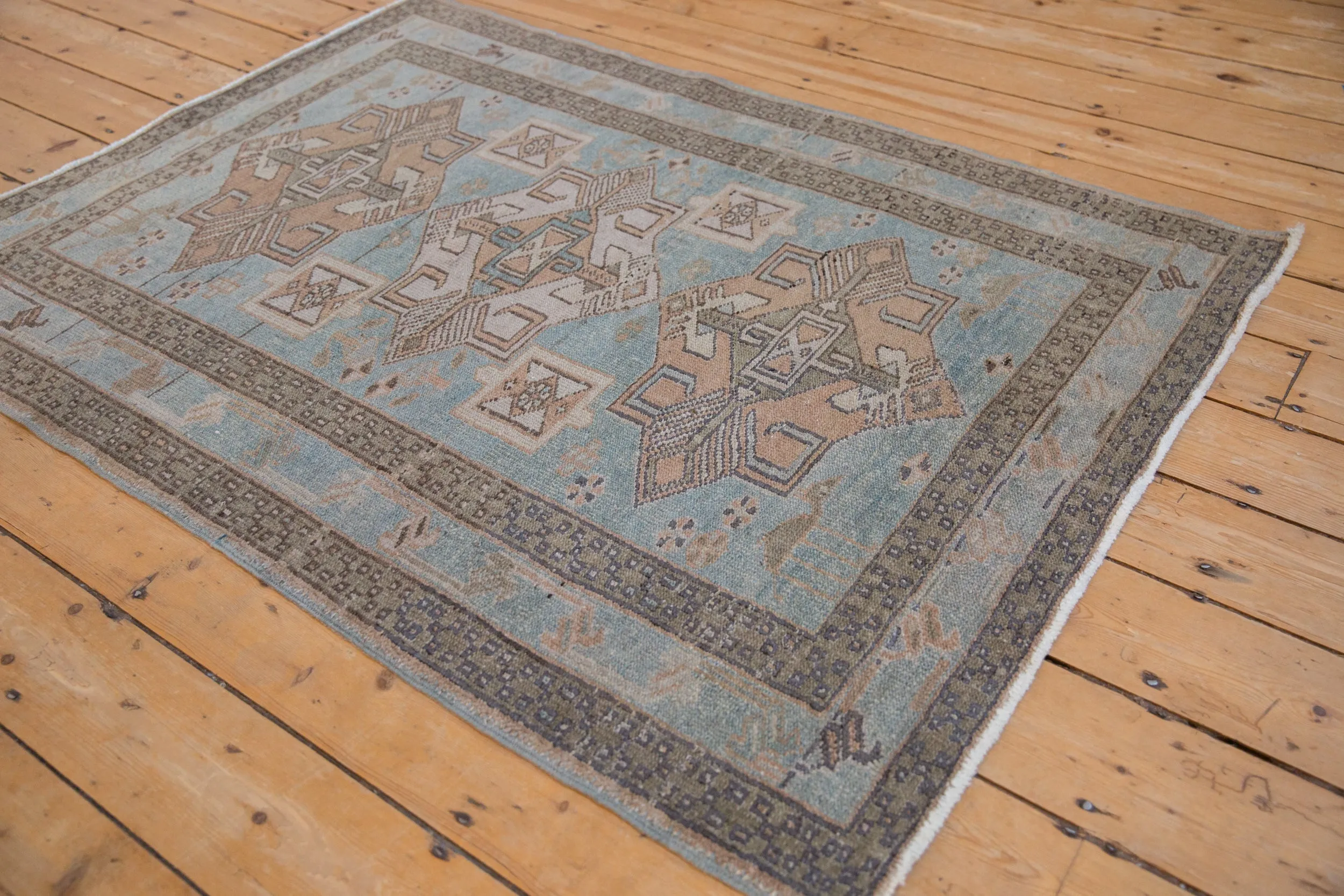 3.5x5 Vintage Distressed Hamadan Rug