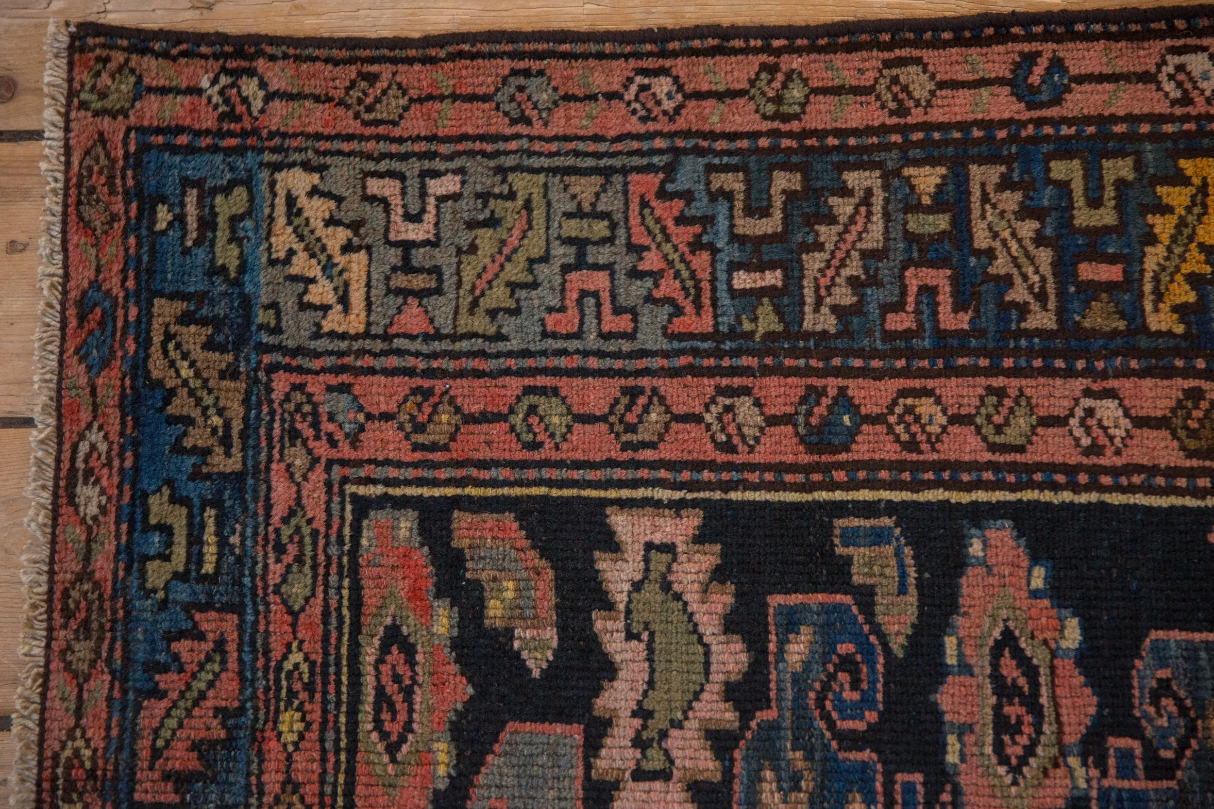 3.5x5.5 Vintage Kurdish Hamadan Rug