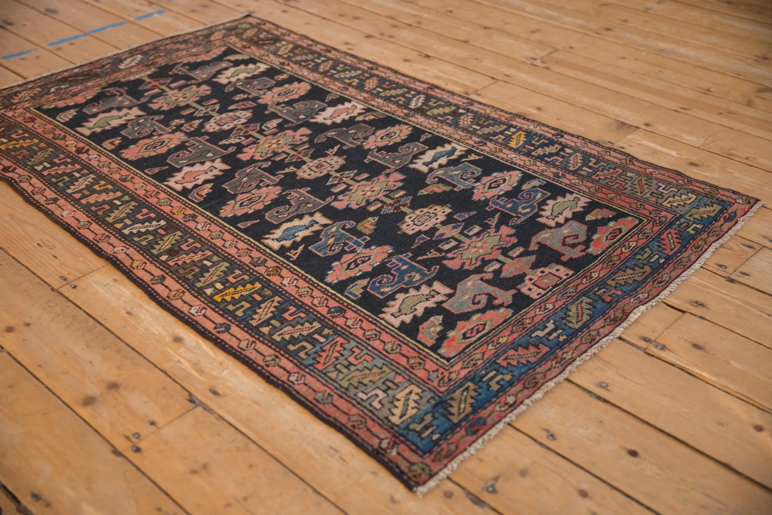 3.5x5.5 Vintage Kurdish Hamadan Rug