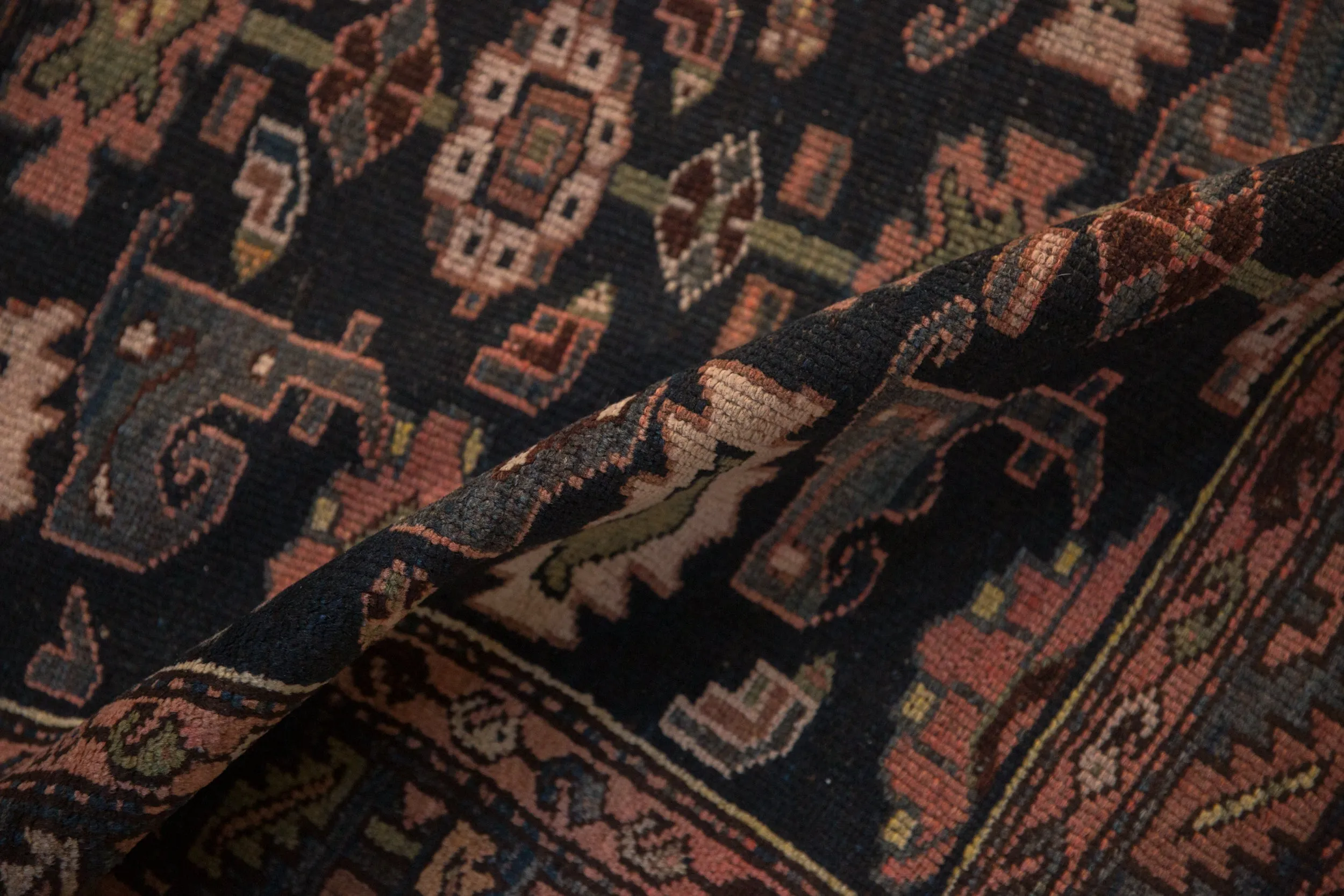 3.5x5.5 Vintage Kurdish Hamadan Rug