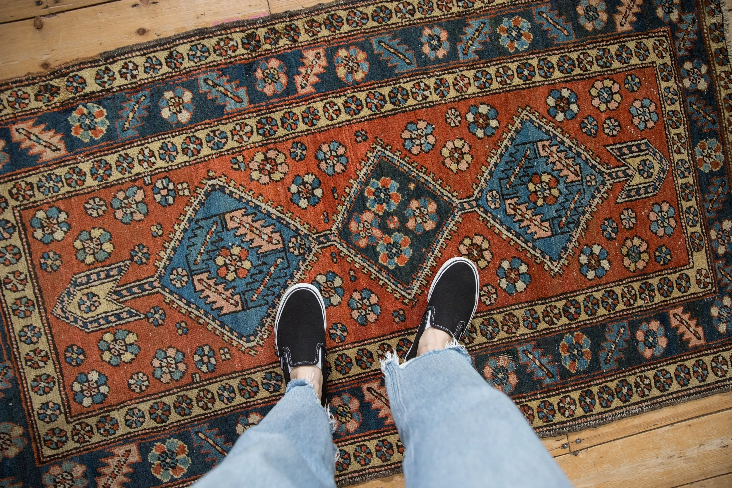 3x6 Vintage Heriz Rug Runner