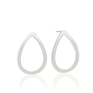 925 Sterling Silver drop shape dangle earrings