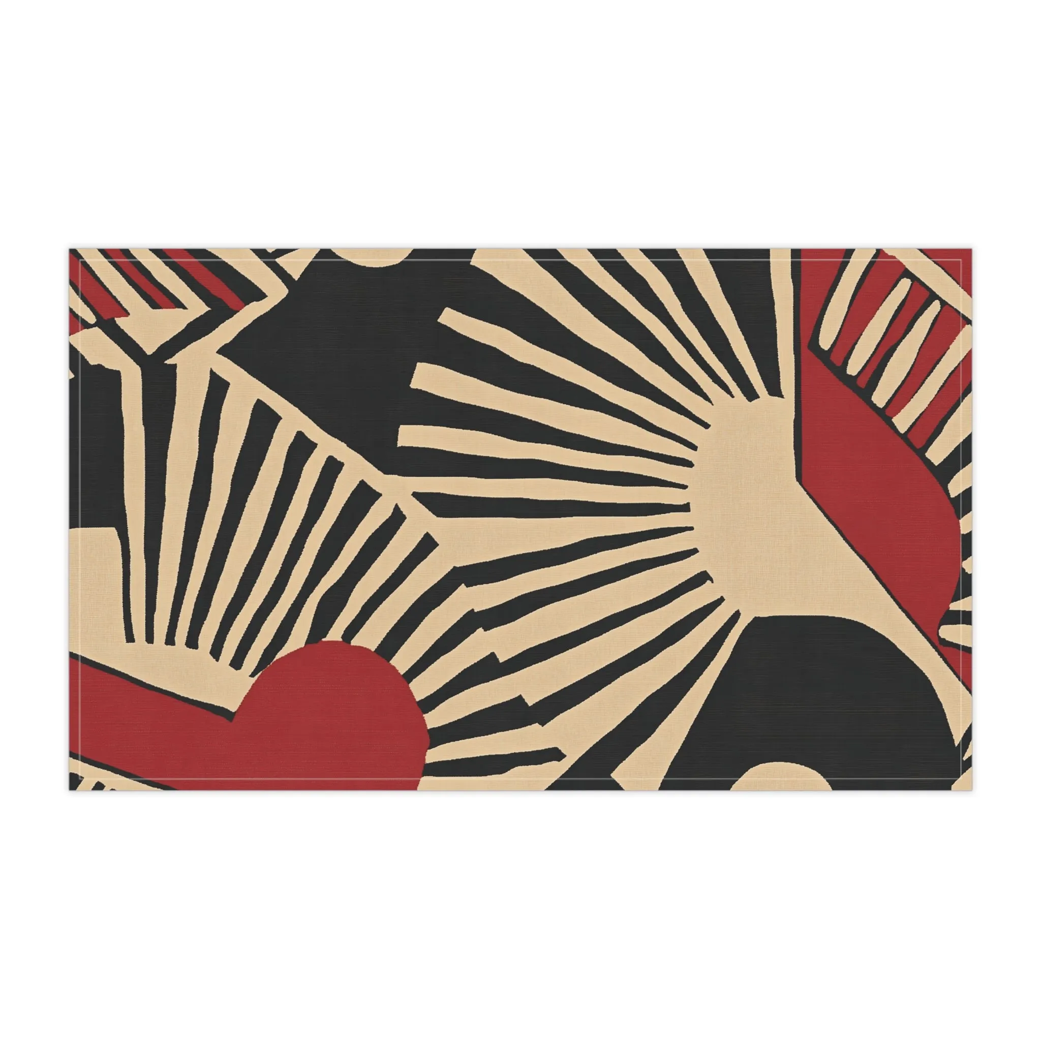 Abstract Sunburst Cotton Kitchen Towel