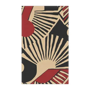 Abstract Sunburst Cotton Kitchen Towel