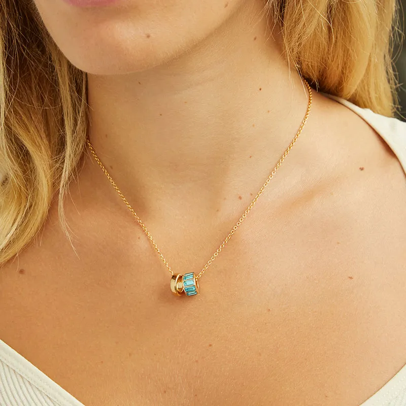 Ada Necklace in Blue/Gold