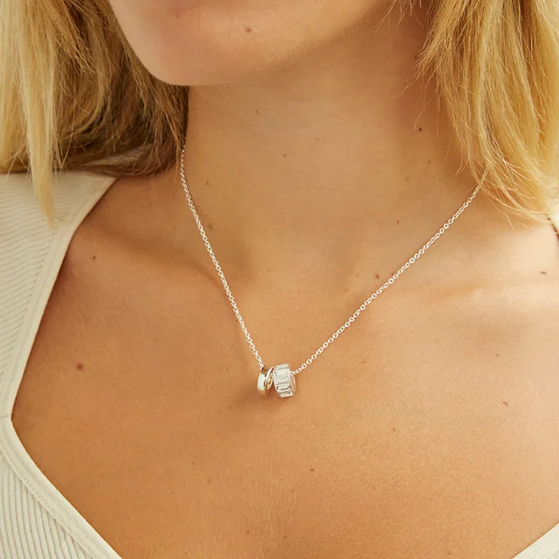 Ada Necklace in Crystal/Silver