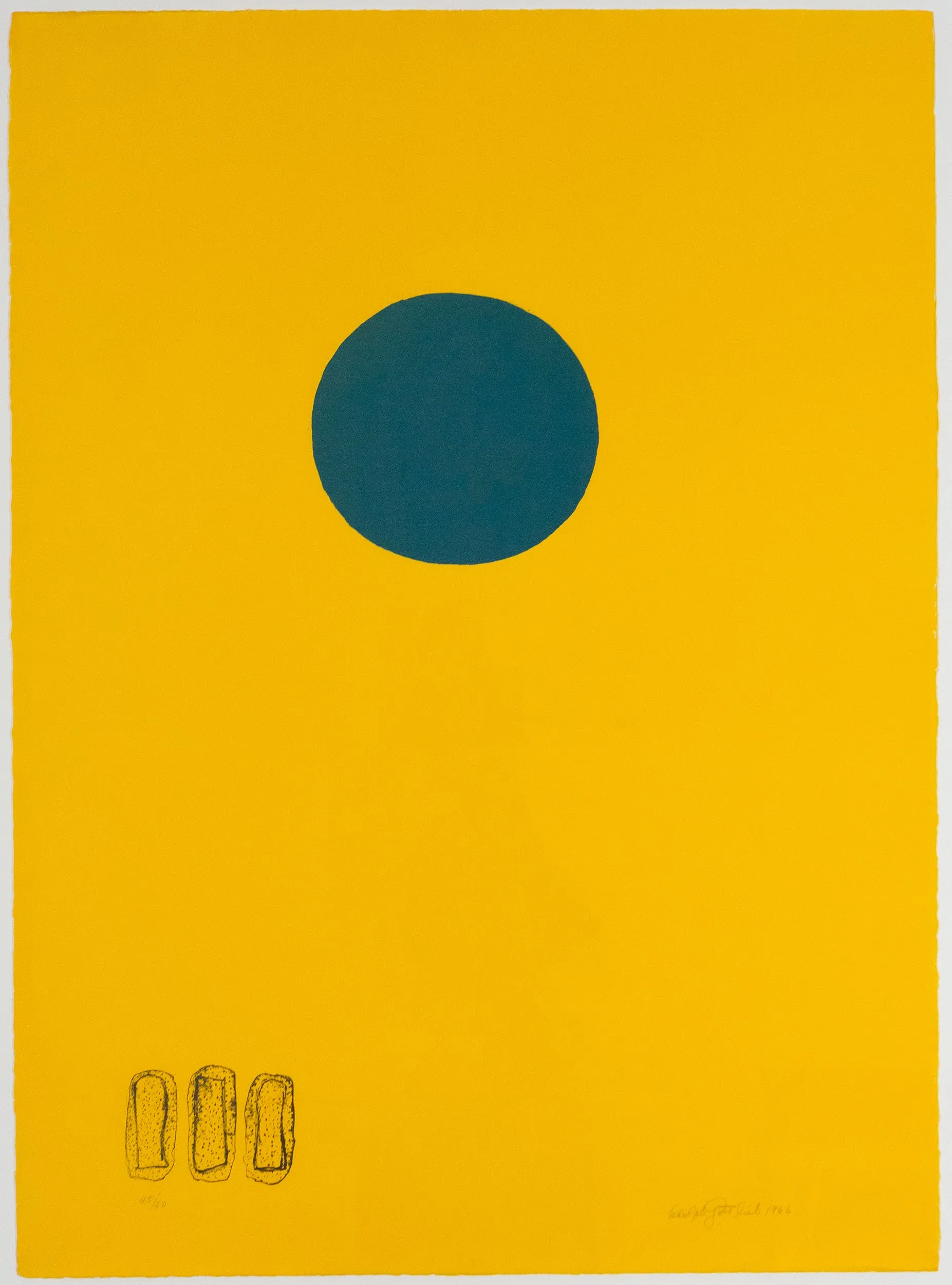 ADOLPH GOTTLIEB “CHROME YELLOW” 1966