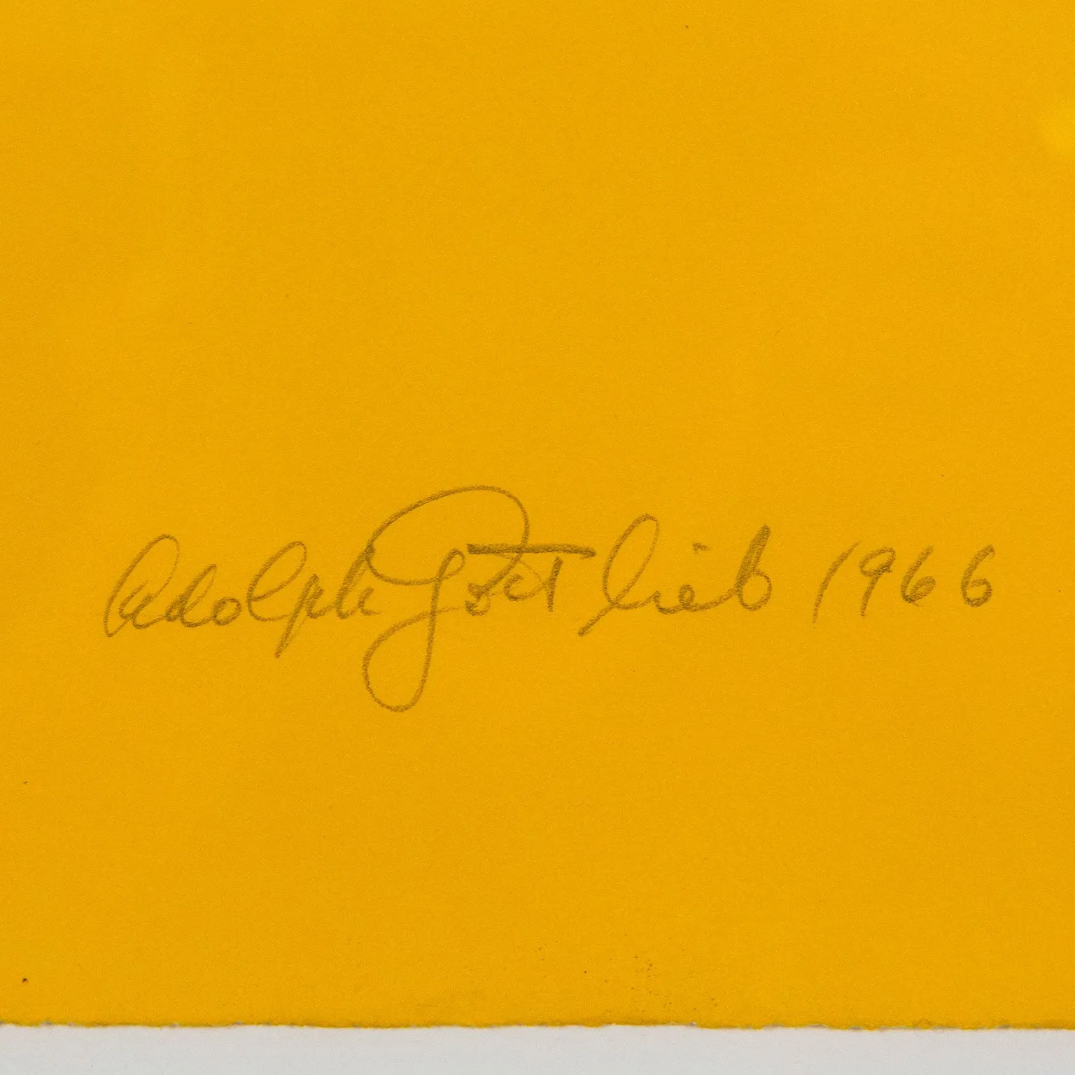 ADOLPH GOTTLIEB “CHROME YELLOW” 1966