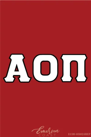 Alpha Omicron Pi Recruitment and Bid Day Greek Letter Jersey