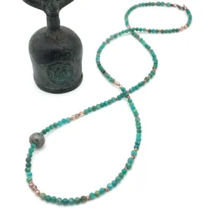 Amazonite and Copper Bead Necklace
