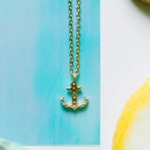 Anchor Charm Dainty Necklace