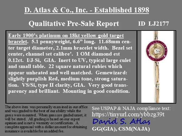 Antique Diamond & Ruby Target Conversion Ring