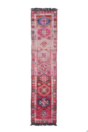 'Appleblossom' Vintage Turkish Runner - 2'9 x 12'