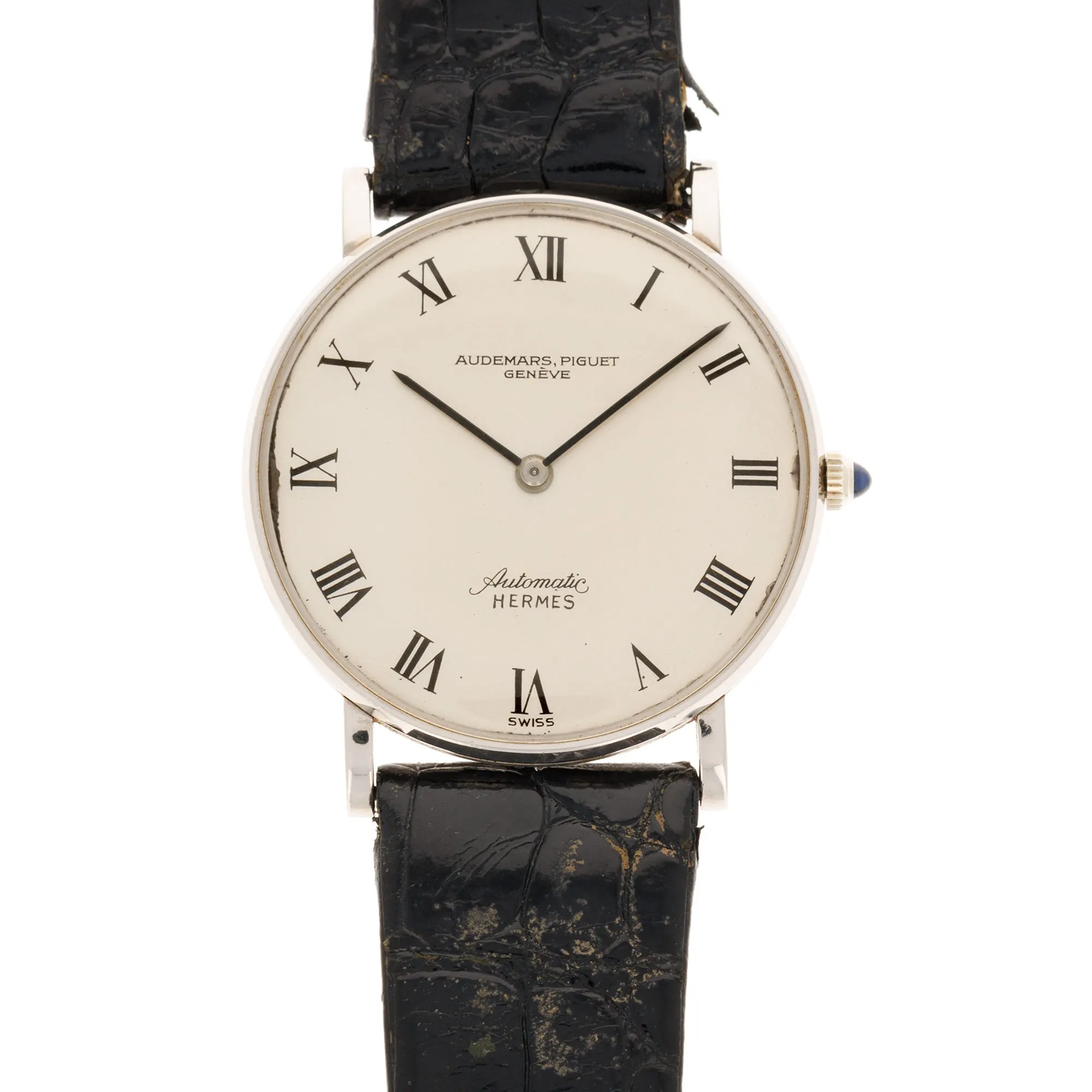 Audemars Piguet White Gold Automatic Watch Retailed by Hermes