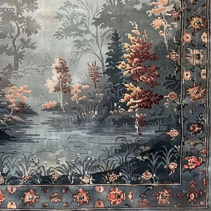 Autumnal Forest Hand Knotted Area Rug