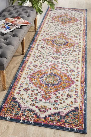 Babylon 205 White  Runner Rug