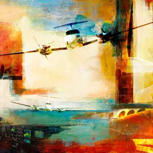 Beechcraft King Air - King of the Sky II Frank Martin Print