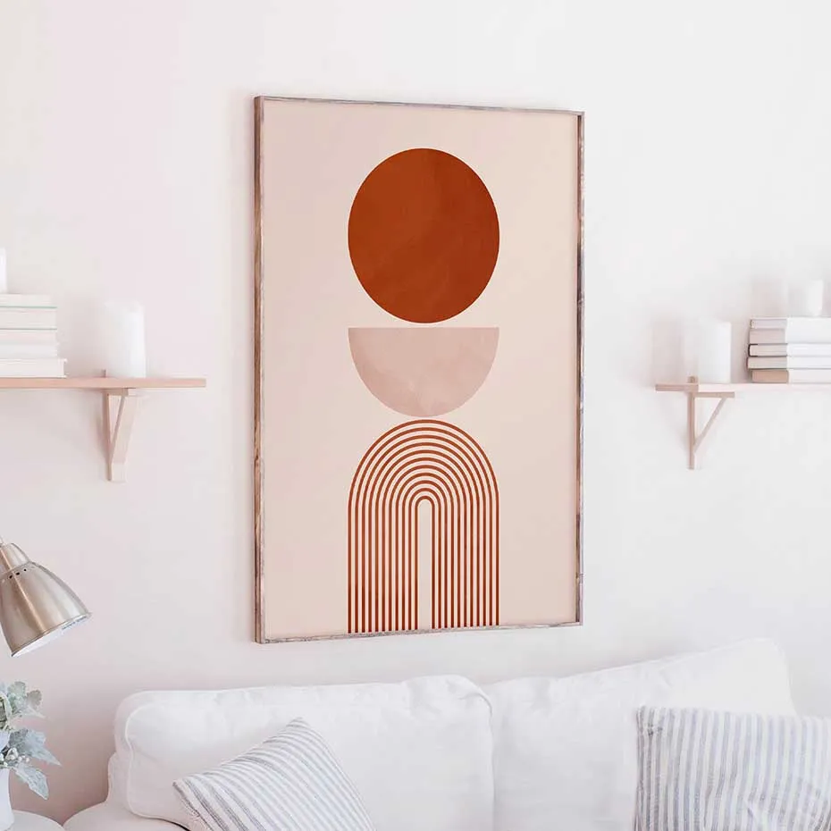 Beige Geometric Wall Art