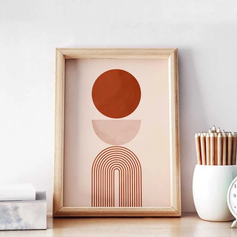 Beige Geometric Wall Art
