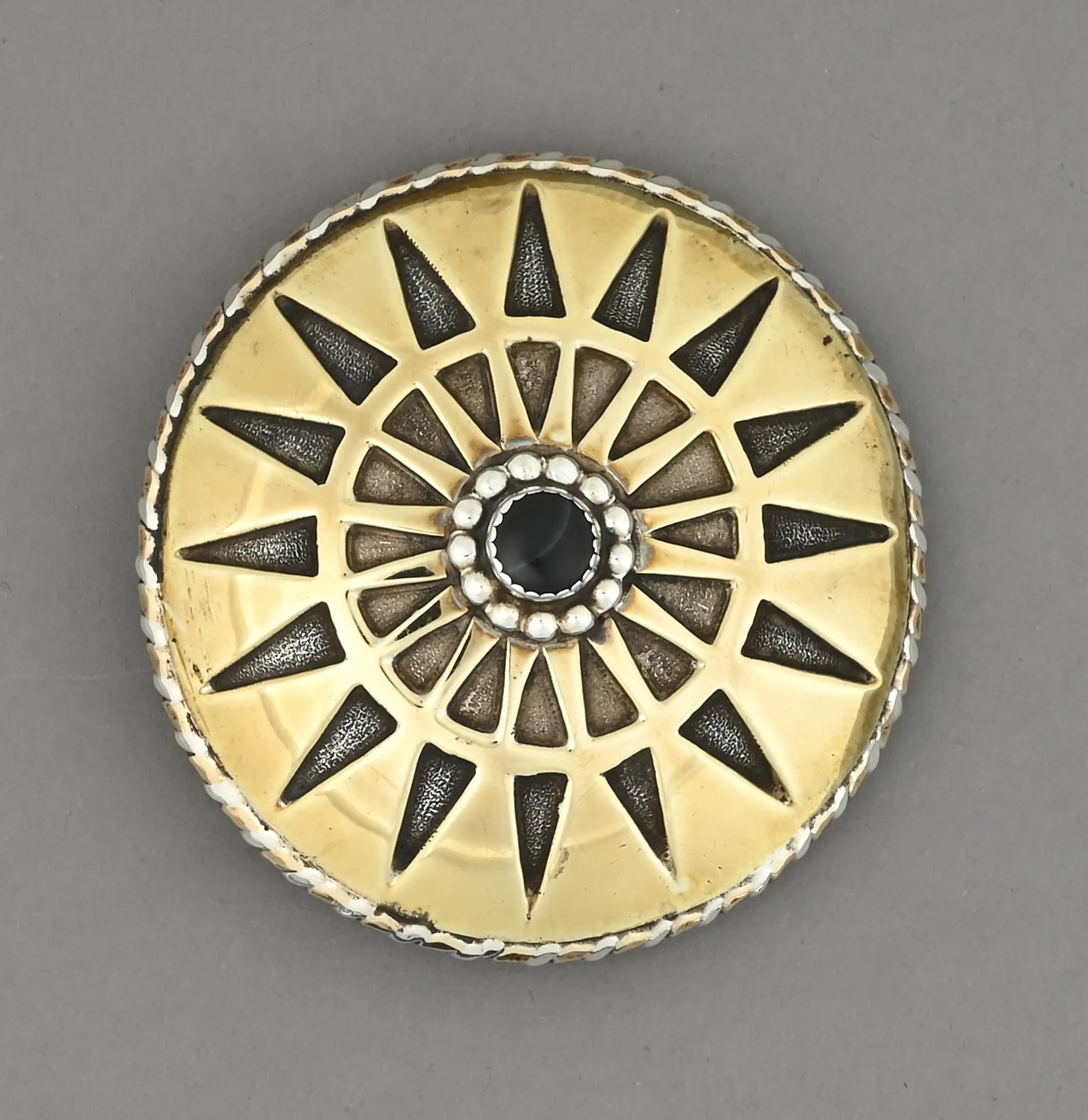 Belt Buckle with Agate; Northern Plains; ca. early 1990's