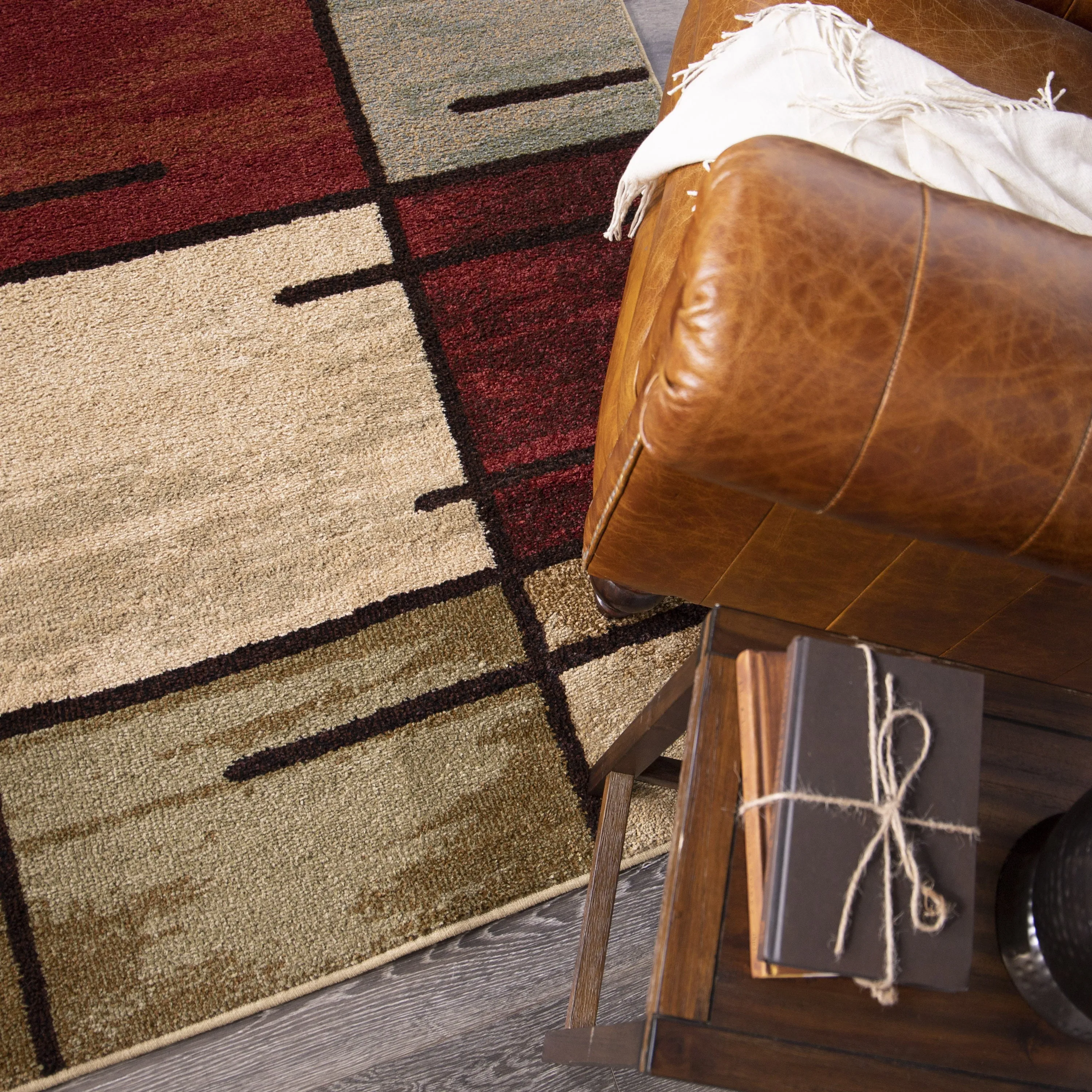 Better Homes & Gardens Spice Grid Indoor Accent Rug, Rouge, 20" X 34"
